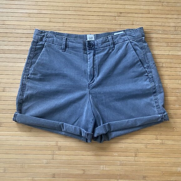 Gap Girlfriend Chino Shorts - Washed Grey - Picture 2 of 4